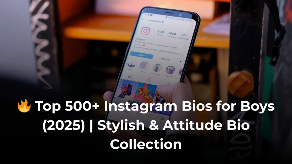Instagram Bios for Boys