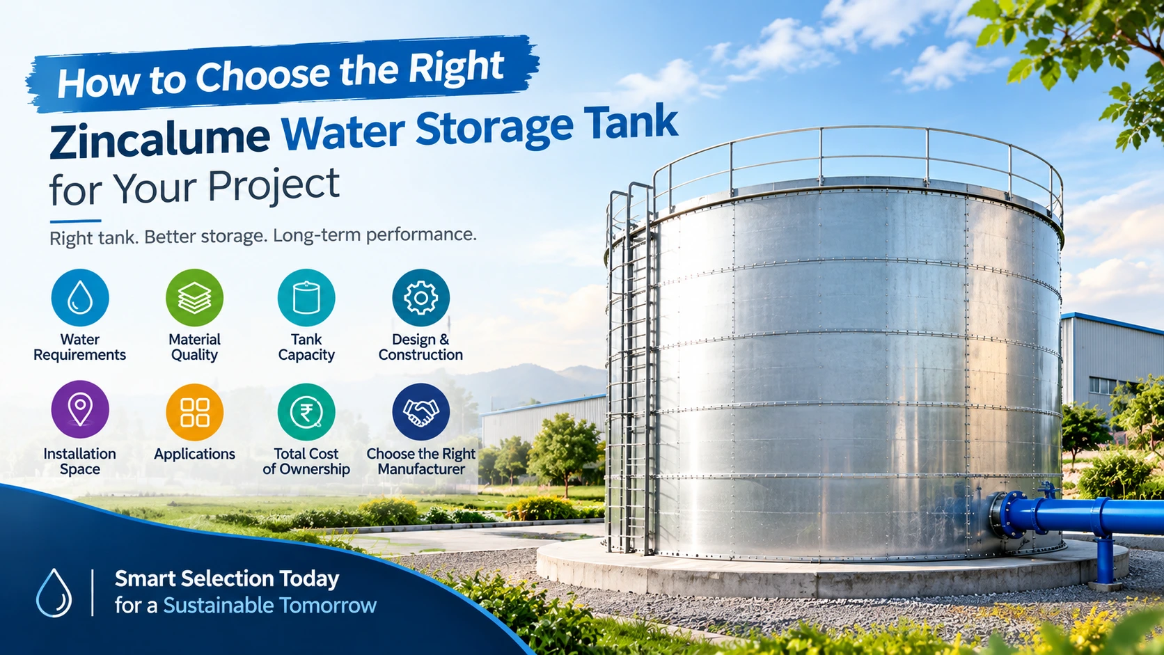 Read more about the article How to Choose the Right Zincalume Water Storage Tank for Your Project