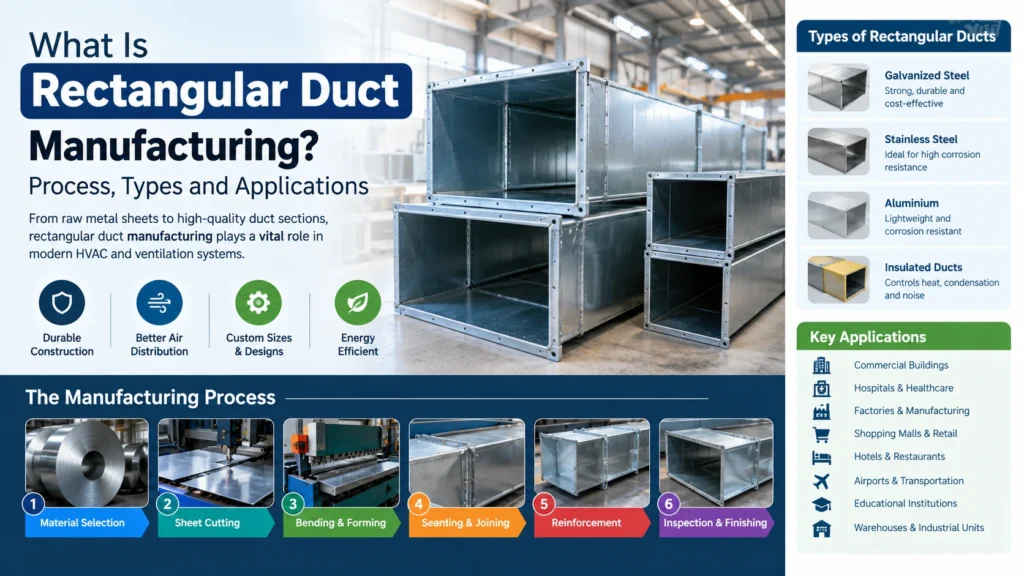 What Is Rectangular Duct Manufacturing Process, Types and Applications